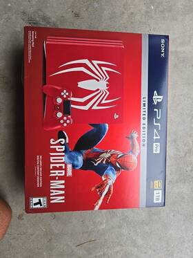 Sony Ps41tb Limited Edition Marvels Spider Man 1tb Red Playstation 4 Pro Console - Used