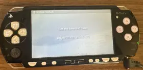 Psp-2006 Sony Black Psp Console No Battery Back Cover Charger Powers On