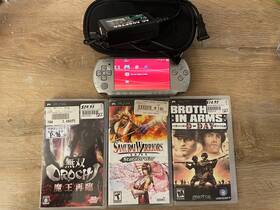 Sony Psp-3000 Psp 3000 Console Silver System Ver. 6.60 Brand New Charger 3 Games W Case