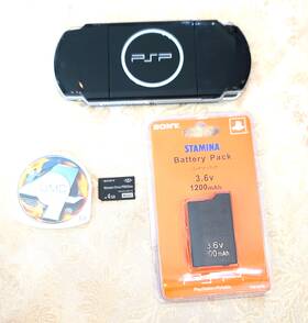Sony Psp-3001e Playstation Portable Psp Psp-3001 E Handheld System Black. New Battery