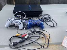 Pt125196473 Sony Playstation 2 Fat Console Bundle-oem Controllers Cables-1 Game