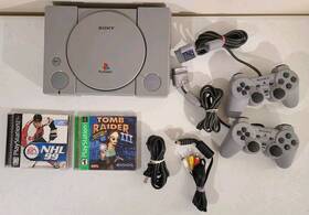 Sony Schp-5501 Playstation Ps1 Scph-5501 Console System Bundle 2 Controllers Cables Games