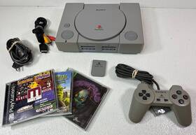 Sony Schp-7501 Playstation Ps1 Video Game Bundle Scph-7501 Console System Tested