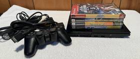 Sony Schp-90001 Ps2 Playstation 2 Scph-90001 Black Slim Console 4 Games Oem Cords Memory