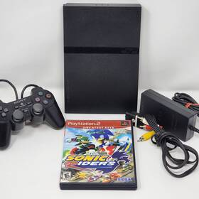 Sony Scpch-79001 Ps2 Playstation 2 Slim Console Bundle Scph-79001 Tested With Sonic Riders