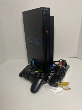Scph-15000 Sony Playstation 2 Black Console Tested Working Av Cable Scph-15000 Sony Playstation 2 Black Console Tested Working Av Cable