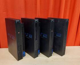Sony Scph-30001-cr Lot Of 4 Random Playstation 2 Fat Consoles Ps2 Black Home 1651