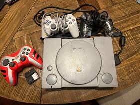 Sony Scph-5001 Playstation 1 Bundle 2 Controllers All Cords Nerf Wireless Tested