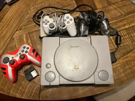 Scph-5001 Sony Playstation 1 Bundle 2 Controllers All Cords Nerf Wireless Tested