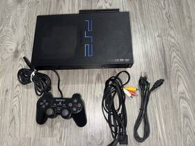 Sony Scph-55000 Ps2 Playstation 2 Midnight Black Console Japanese Plays Us Games Too
