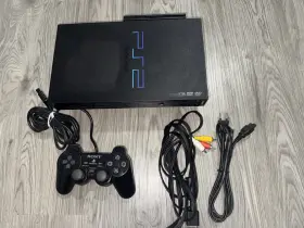 Scph-55000 Sony Ps2 Playstation 2 Midnight Black Console Japanese Plays Us Games Too