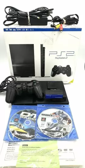 Scph-70011 Sony Playstation 2 Slim Console Bundle With Box