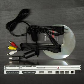 Sony Scph-77000 Cosmetic Damage Japanese Ntsc-j Playstation Ps2 Slim - Silver