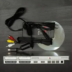 Scph-77000 Sony Cosmetic Damage Japanese Ntsc-j Playstation Ps2 Slim - Silver