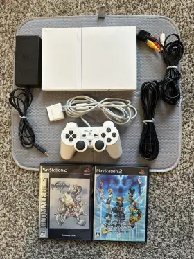 Scph-79000 Sony Playstation 2 Slim White Console Japan Games