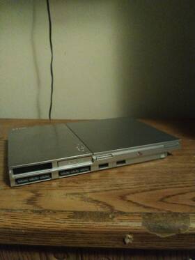 Sony Scph-90004ss Playstation 2 Slim Satin Silver Parts Only Console
