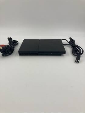 Sony Scph90001cb Playstation 2 - Slim Scph-90001 Black Console Only With Cords Tested