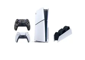 Sny-bd-ps5slim Sony Ps5 Slim Disc Console 1tb 2x Controllers And Charging Station