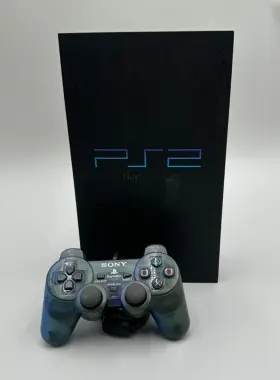 Spch-30001 Sony Sph-30001 Playstation 2 Ps2 R Gaming Console Black Green Controller Fair