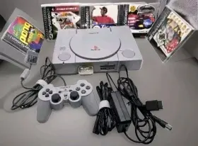 U4700438 Sony Playstation 1 Bundle - Controller/5 Games/ Memory Card Oem Tested