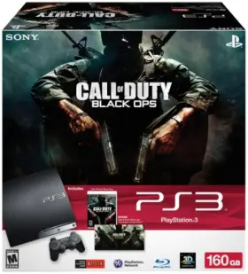 Uwq811 Sony Playstation 3 160gb Call Of Duty Black Ops Bundle Ps3 Very Good 7z