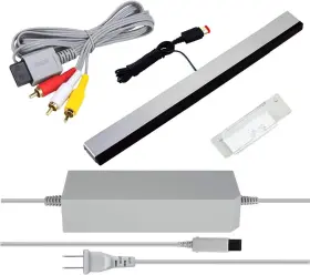 Ssioizz 733424773051 3 In 1 Wii Ac Power Adapter Composite Sensor Bar Av Cord