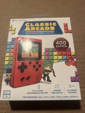 Tech Solutions 194383028901 Classic Arcade Handheld Game System 200 Games New Open Box