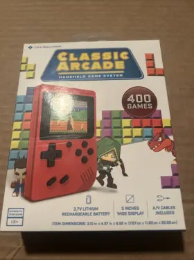 Tech Solutions 194383028901 Classic Arcade Handheld Game System 200 Games New Open Box