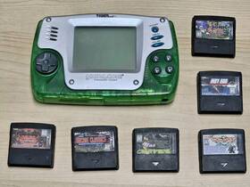 Tiger 050626010259 Game.com Gamecom Pocket Pro Handheld System Tested Green W/ 6 Games