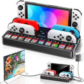 Jp-to-sw804 Tokluck Switch Docking Station For Tv With Controller Charger Replacement