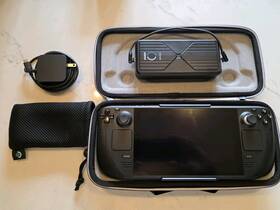 Valve Fjja300128 Steam Deck Lcd 512gb Handheld Black With Powerbank Mount And Hard Case
