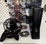 Microsoft Xbox 360 Black Console With Games And Controller Working Condition Used. Price: $70.00.