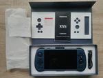 Powkiddy X55 Retro Gaming Handheld Console Only, Blue (no Sd Cards) Open. Price: $99.98.