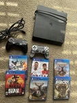 Sony Playstation Original Black 500GB With Controller And Cables 6 Games PS4 Used. Price: $180.00.