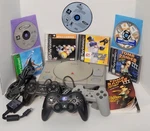 Tested Sony Playstation PS1 Console SCPH-5501 Oem Bundle 7 Games 3 Controllers Used. Price: $79.90.