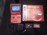 Nintendo Gameboy Advance Gba Sp Handheld Console Flame Red AGS-001 Box 3 Used. Price: $175.00.