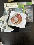 Microsoft Xbox 360 250GB Black Console With 1 Controllers And 4 Games Used. Price: $65.00.
