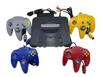 Excellent - N64 Nintendo Console + Up To New Controllers Cords Cleaned!. Price: $199.95.