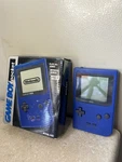 Nintendo Game Boy Pocket Blue Handheld System Console W/ Box- Works Used. Price: $175.00.