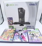 Xbox 360 250GB Model 1439 Kinect Holiday Value Bundle Games- Damage Used. Price: $149.99.