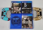 Games And 2 Wireless Controllers For Sony Playstation PS4 Used. Price: $105.00.