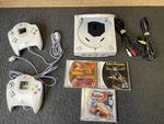 Sega Dreamcast Console Lot 2 Controllers 3 Games Mvc Street Fighter Alpha Used. Price: $380.00.