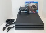 Sony Playstation PS4 Pro (CUH-7015B) 1TB W. Controller Cables & Games Tested Used. Price: $165.00.