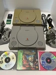Sony Playstation PS1 Console Bundle Lot 2 Controllers, 3 Games Tested Used. Price: $125.00.