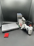 Sony Playstation 2 Slim Satin Silver SCPH-90000 Region Locked Ntsc-j Bundle Used. Price: $114.99.