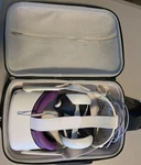 Meta Oculus Quest 256 Gb Vr Headset + Controllers Case Charger Used. Price: $125.00.