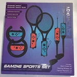 Nintendo Switch Gaming Sport Set 2 Golf Clubs Racing Wheels Tennis Racket New. Price: $9.99.