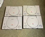 Lot Of 4 Sony Playstation PS1 Fat Consoles Only Tested Working All Read Discs Used. Price: $150.00.