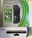 Microsoft Xbox 360 Series Console (250GB) W/ 4 Games & Kinect Sensor Open. Price: $779.99.