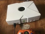 Original Xbox Case Just The Itself White With Black Jewel Used. Price: $125.00.